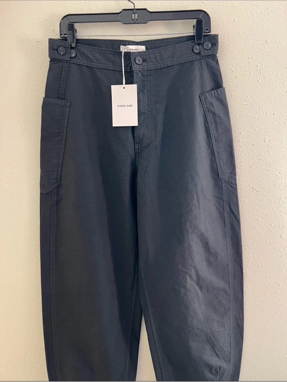 New Everlane THE FATIGUE BARREL PANT in Black Size 8